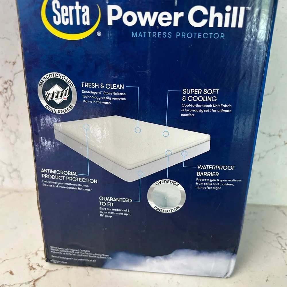 Serta Power Chill Mattress Protector - NWOT